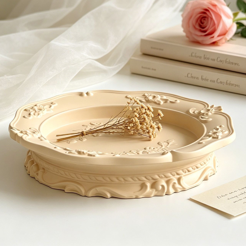 Coaster Mold Round - Elegante Stampo in Silicone con Pizzo