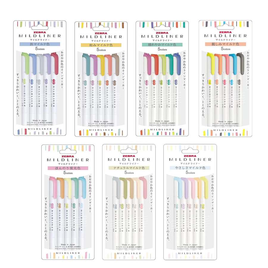 Zebra Pen Mildliner - Zebra Mildliner Evidenziatore Pastello Set completo