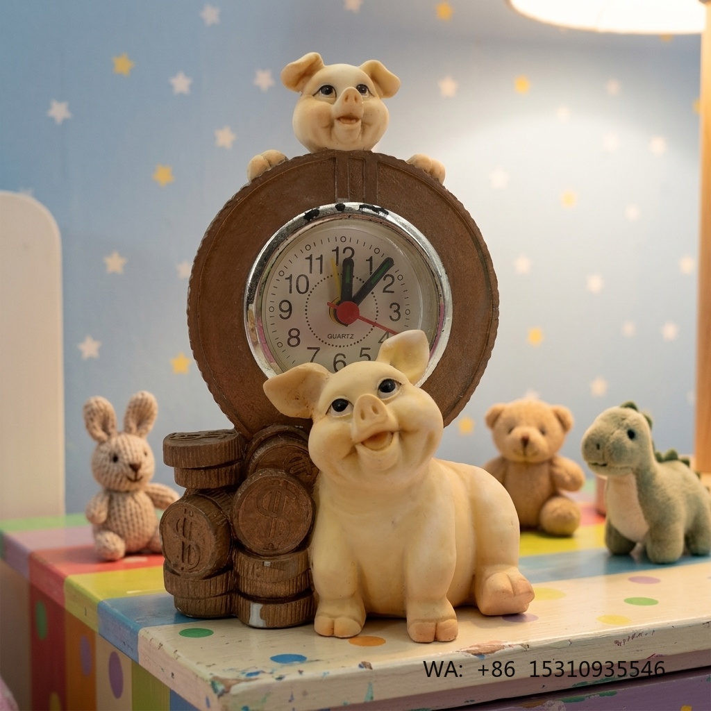 Resin Crafts - Orologio a Forma di Maialino Personalizzato